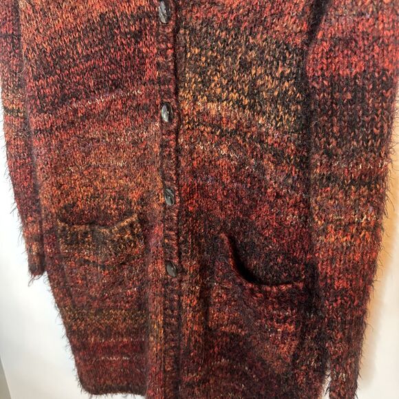 Chico's Womens Wool Blend Cardigan Duster Sweater Size 3‎ Large Buttons Pockets - Picture 2 of 9